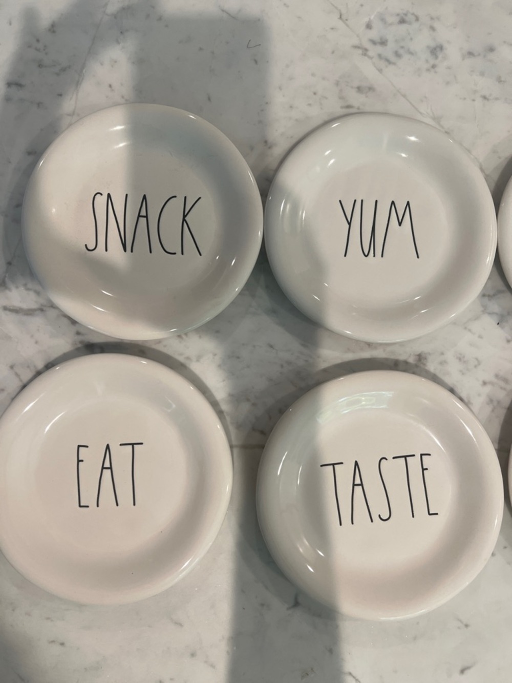 Rae Dunn Appetizer/Dessert Set of 8 Plates